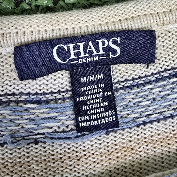 Chaps | southwestern motif striped lightweight rolled neck sweater - Picture 16 of 16